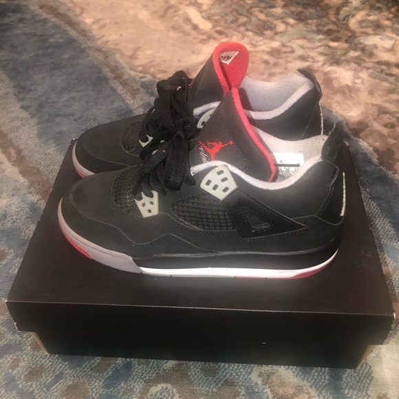 Air Jordan 4 IV Retro BRED black sneakers - Picture 5 of 8